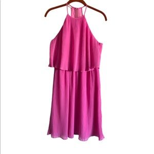 ASOS Pink Pleated Layered Dress